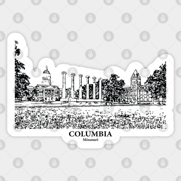 Columbia - Missouri Sticker by Lakeric